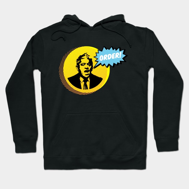 John Bercow - Order! Comic Style Hoodie by NeonSunset